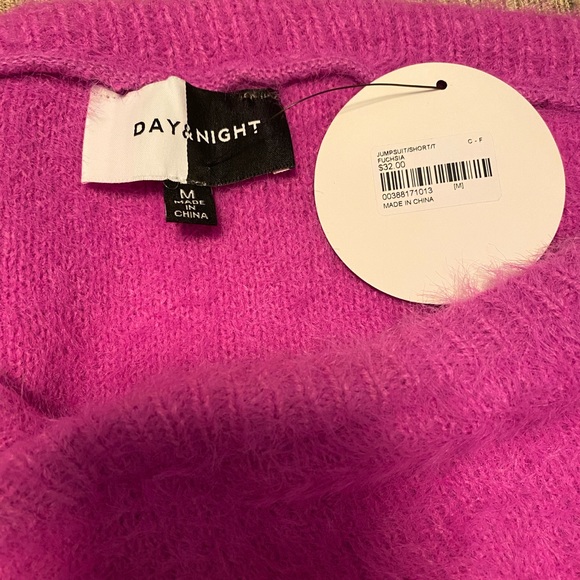 Fuchsia Fuzzy Tube Romper - Picture 6 of 6